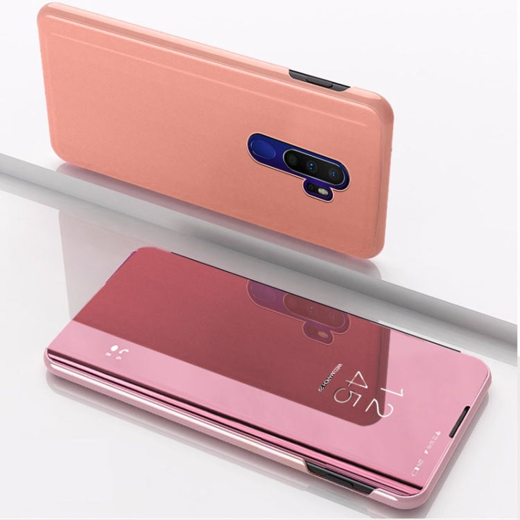 For OPPO A11 / A9 (2020) Plated Mirror Left and Right Flip Cover with Stand Mobile Phone Holster, For OPPO A11