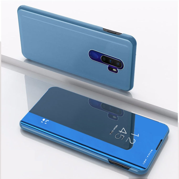 For OPPO A11 / A9 (2020) Plated Mirror Left and Right Flip Cover with Stand Mobile Phone Holster, For OPPO A11