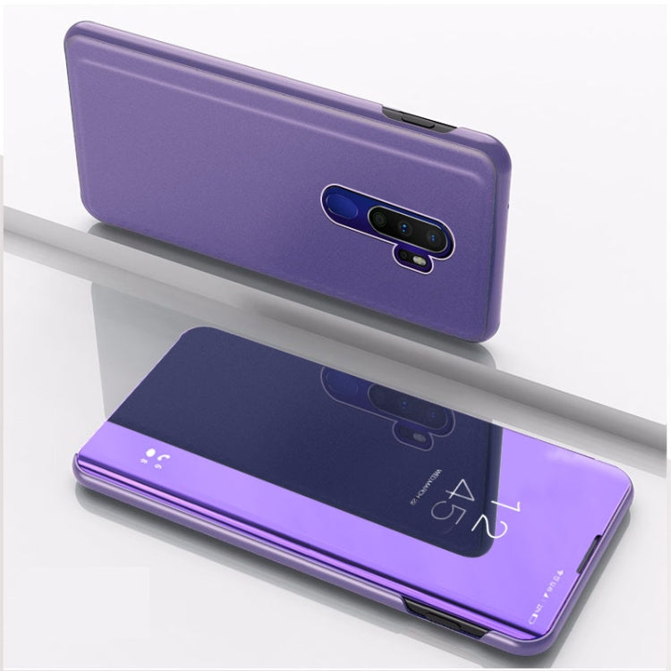 For OPPO A11 / A9 (2020) Plated Mirror Left and Right Flip Cover with Stand Mobile Phone Holster, For OPPO A11