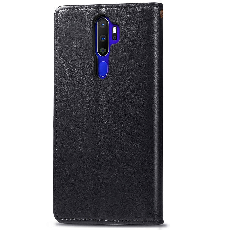 For OPPO A5 2020 / A9 2020 Retro Solid Color Leather Buckle Phone Case with Lanyard & Photo Frame & Card Slot & Wallet & Stand Function, For OPPO A5 2020