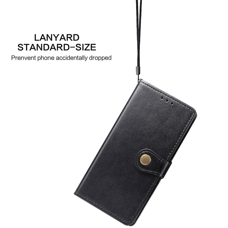 For OPPO A5 2020 / A9 2020 Retro Solid Color Leather Buckle Phone Case with Lanyard & Photo Frame & Card Slot & Wallet & Stand Function, For OPPO A5 2020