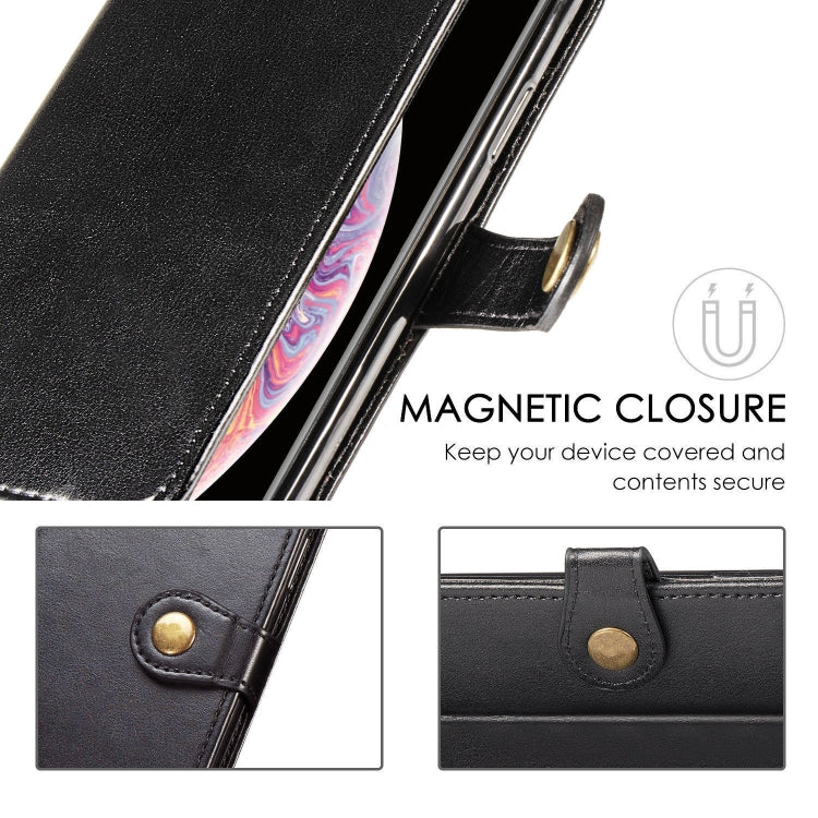 For OPPO A5 2020 / A9 2020 Retro Solid Color Leather Buckle Phone Case with Lanyard & Photo Frame & Card Slot & Wallet & Stand Function, For OPPO A5 2020