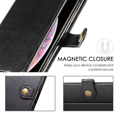 For OPPO A5 2020 / A9 2020 Retro Solid Color Leather Buckle Phone Case with Lanyard & Photo Frame & Card Slot & Wallet & Stand Function, For OPPO A5 2020