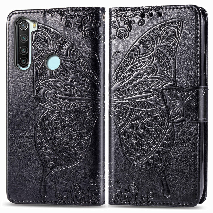 For Xiaomi Redmi Note 8T Butterfly Love Flower Embossed Horizontal Flip Leather Case with Bracket Lanyard Card Slot Wallet, For Redmi Note 8T