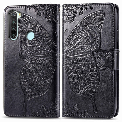 For Xiaomi Redmi Note 8T Butterfly Love Flower Embossed Horizontal Flip Leather Case with Bracket Lanyard Card Slot Wallet, For Redmi Note 8T