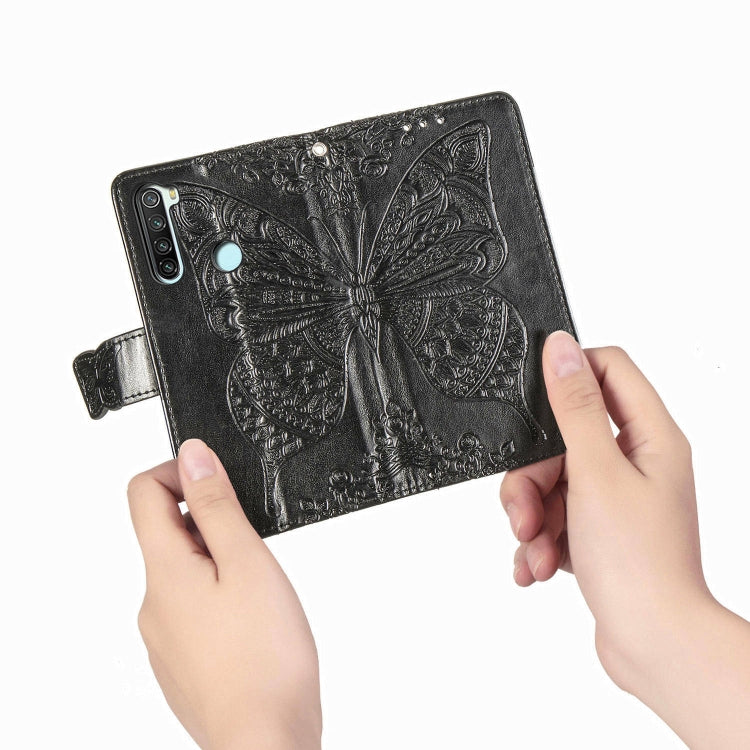 For Xiaomi Redmi Note 8T Butterfly Love Flower Embossed Horizontal Flip Leather Case with Bracket Lanyard Card Slot Wallet, For Redmi Note 8T