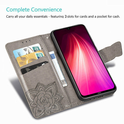 For Xiaomi Redmi Note 8T Butterfly Love Flower Embossed Horizontal Flip Leather Case with Bracket Lanyard Card Slot Wallet, For Redmi Note 8T