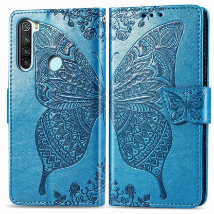 For Xiaomi Redmi Note 8T Butterfly Love Flower Embossed Horizontal Flip Leather Case with Bracket Lanyard Card Slot Wallet, For Redmi Note 8T