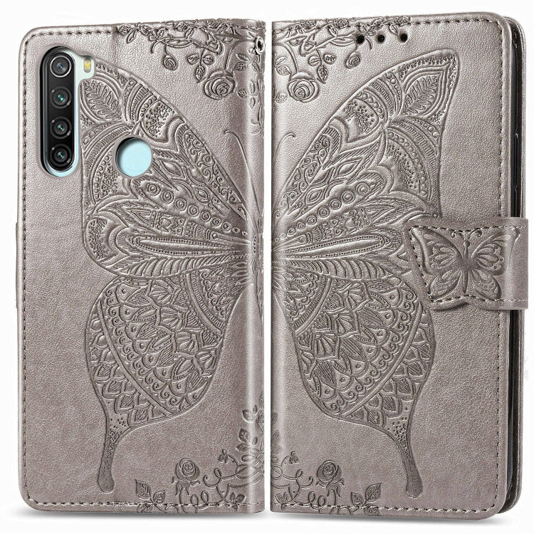 For Xiaomi Redmi Note 8T Butterfly Love Flower Embossed Horizontal Flip Leather Case with Bracket Lanyard Card Slot Wallet, For Redmi Note 8T