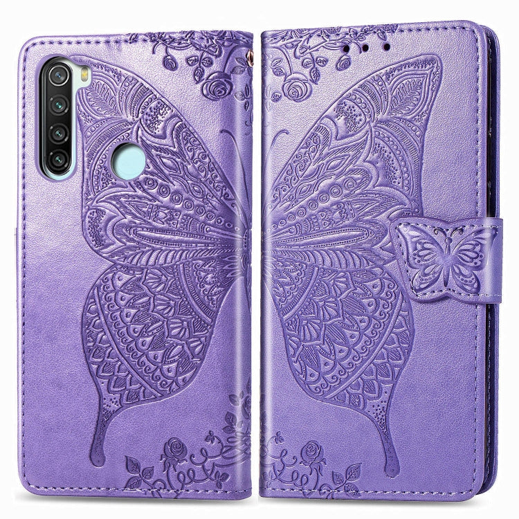 For Xiaomi Redmi Note 8T Butterfly Love Flower Embossed Horizontal Flip Leather Case with Bracket Lanyard Card Slot Wallet, For Redmi Note 8T