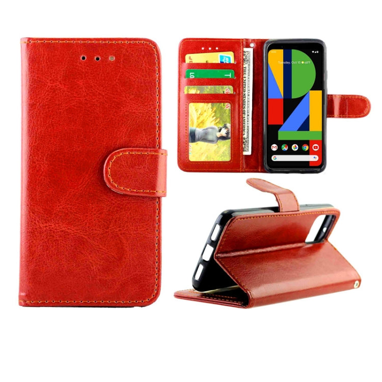 Crazy Horse Texture Leather Horizontal Flip Protective Case with Holder & Card Slots & Wallet & Photo Frame, For Google Pixel4, For LG K20(2019), For OPPO Realme5 Pro