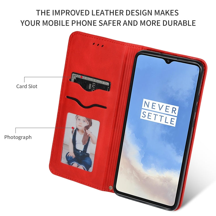 Retro Skin Feel Business Magnetic Horizontal Flip Leather Case, For OnePlus 7T, For OnePlus 7T Pro