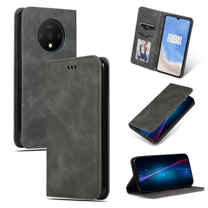 Retro Skin Feel Business Magnetic Horizontal Flip Leather Case, For OnePlus 7T, For OnePlus 7T Pro