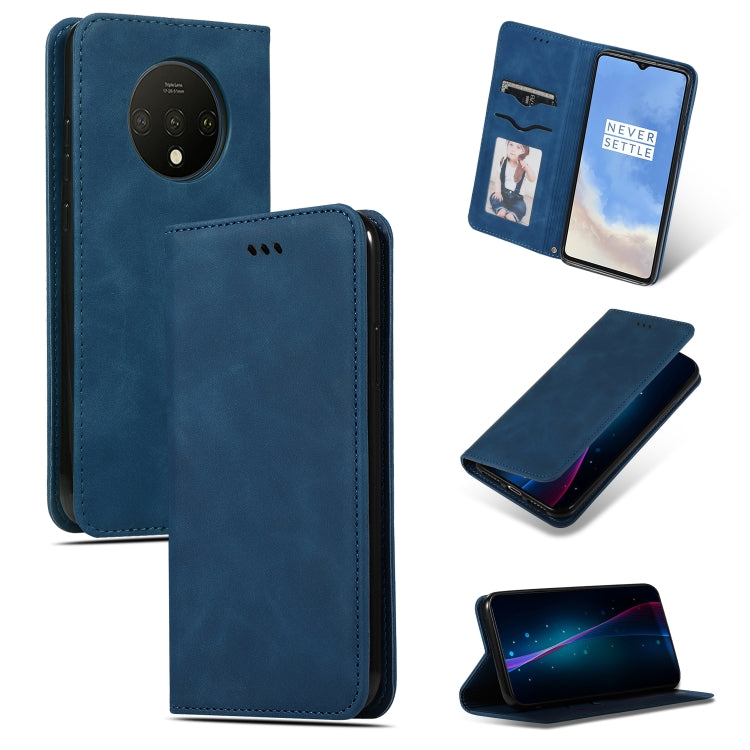 Retro Skin Feel Business Magnetic Horizontal Flip Leather Case, For OnePlus 7T, For OnePlus 7T Pro