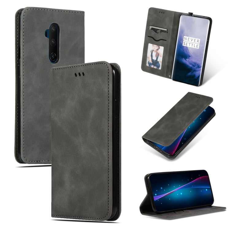 Retro Skin Feel Business Magnetic Horizontal Flip Leather Case, For OnePlus 7T, For OnePlus 7T Pro
