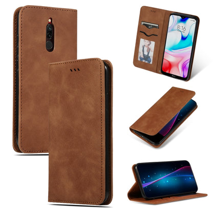 Retro Skin Feel Business Magnetic Horizontal Flip Leather Case, For Xiaomi Redmi 8, For Xiaomi Redmi 8A