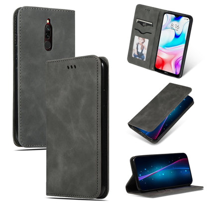 Retro Skin Feel Business Magnetic Horizontal Flip Leather Case, For Xiaomi Redmi 8, For Xiaomi Redmi 8A