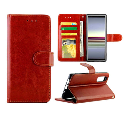 Crazy Horse Texture Leather Horizontal Flip Protective Case with Holder & Card Slots & Wallet & Photo Frame, For Sony Xperia 5, For LG W10, For Motorola MOTO E6 Play