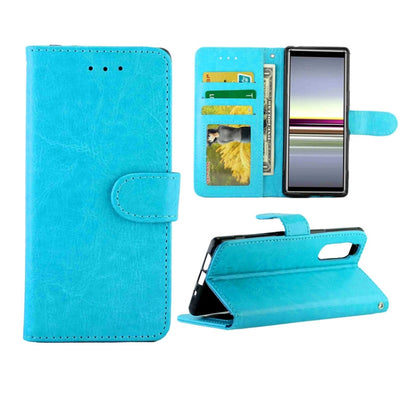 Crazy Horse Texture Leather Horizontal Flip Protective Case with Holder & Card Slots & Wallet & Photo Frame, For Sony Xperia 5, For LG W10, For Motorola MOTO E6 Play