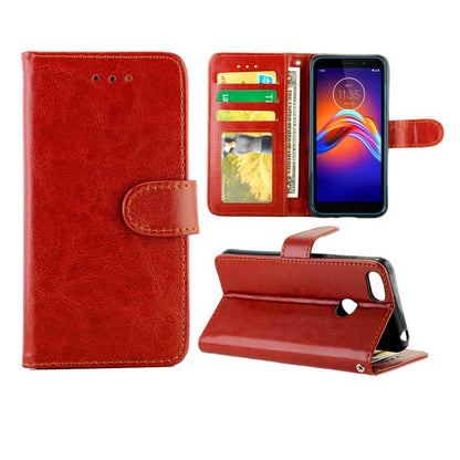Crazy Horse Texture Leather Horizontal Flip Protective Case with Holder & Card Slots & Wallet & Photo Frame, For Sony Xperia 5, For LG W10, For Motorola MOTO E6 Play