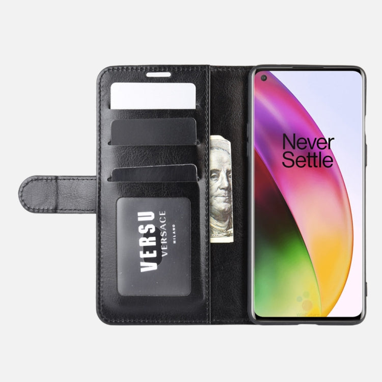 For OnePlus 8 R64 Texture Single Horizontal Flip Protective Case with Holder & Card Slots & Wallet& Photo Frame, For OnePlus 8