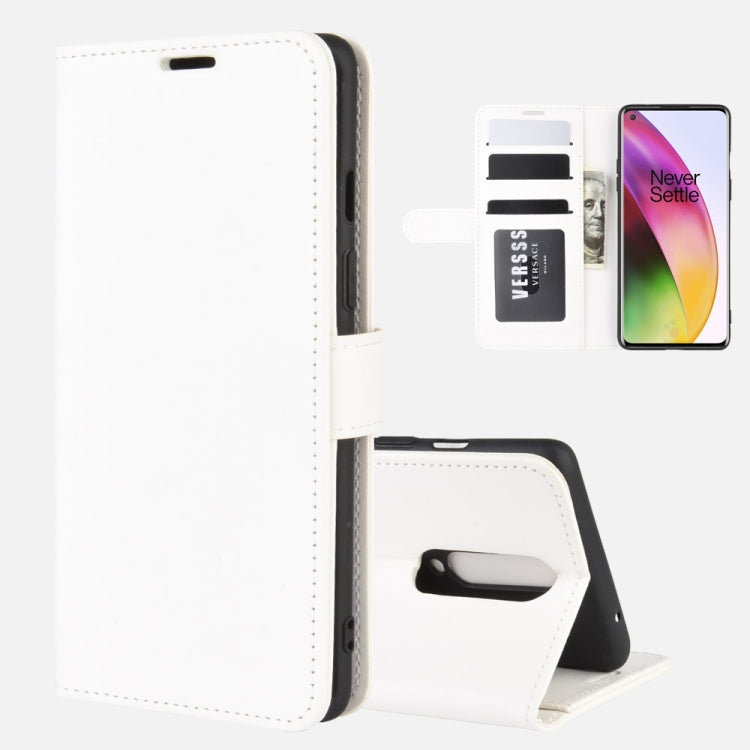 For OnePlus 8 R64 Texture Single Horizontal Flip Protective Case with Holder & Card Slots & Wallet& Photo Frame, For OnePlus 8
