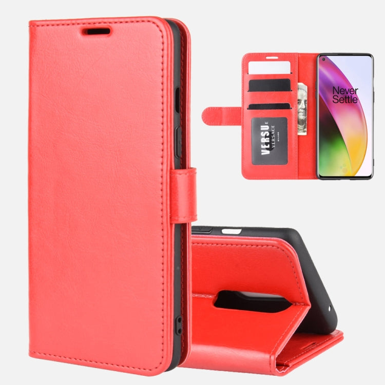 For OnePlus 8 R64 Texture Single Horizontal Flip Protective Case with Holder & Card Slots & Wallet& Photo Frame, For OnePlus 8