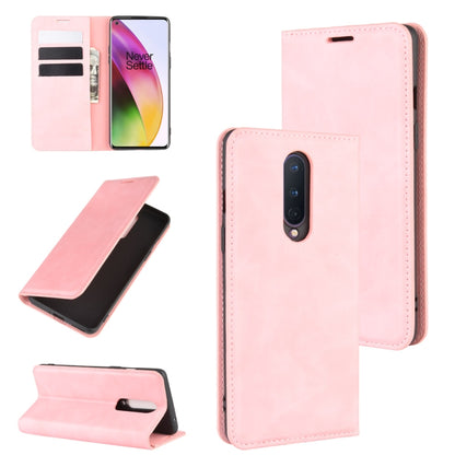 For OnePlus 8 Retro-skin Business Magnetic Suction Leather Case with Holder & Card Slots & Wallet, For OnePlus 8