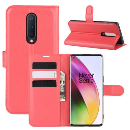 For OnePlus 8 Litchi Texture Horizontal Flip Protective Case with Holder & Card Slots & Wallet, For OnePlus 8