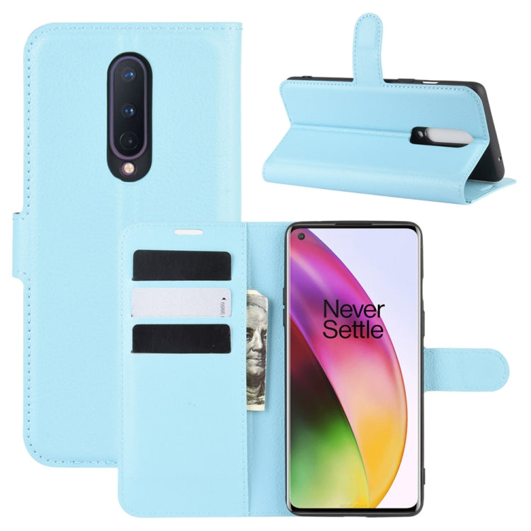 For OnePlus 8 Litchi Texture Horizontal Flip Protective Case with Holder & Card Slots & Wallet, For OnePlus 8