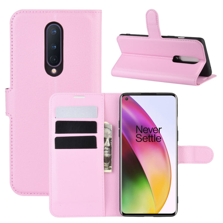 For OnePlus 8 Litchi Texture Horizontal Flip Protective Case with Holder & Card Slots & Wallet, For OnePlus 8