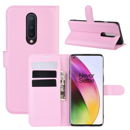 For OnePlus 8 Litchi Texture Horizontal Flip Protective Case with Holder & Card Slots & Wallet, For OnePlus 8