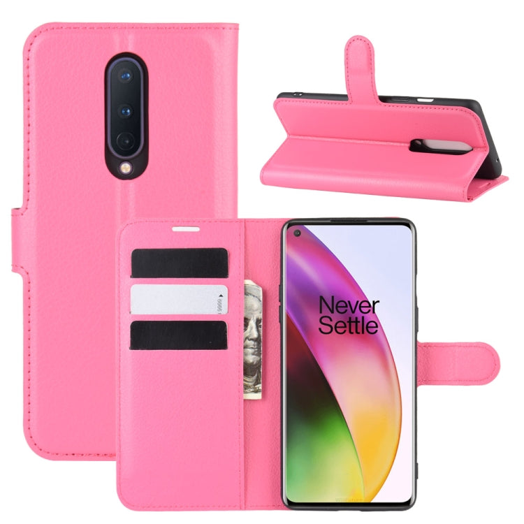 For OnePlus 8 Litchi Texture Horizontal Flip Protective Case with Holder & Card Slots & Wallet, For OnePlus 8