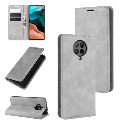 For Xiaomi Redmi K30 Pro Retro-skin Business Magnetic Suction Leather Case with Holder & Card Slots & Wallet, For Redmi K30 Pro