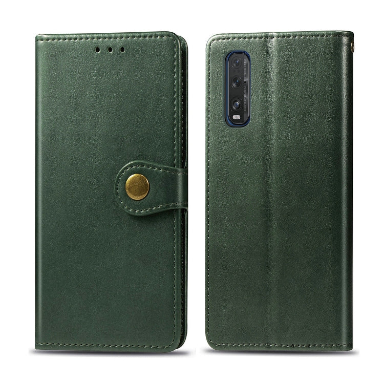 For OPPO Find X2 Retro Solid Color Leather Buckle Phone Case with Lanyard & Photo Frame & Card Slot & Wallet & Stand Function, For OPPO Find X2