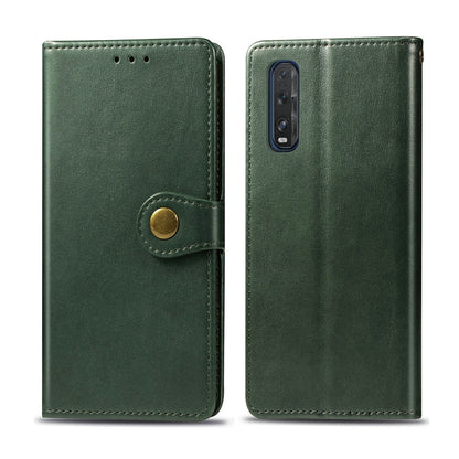 For OPPO Find X2 Retro Solid Color Leather Buckle Phone Case with Lanyard & Photo Frame & Card Slot & Wallet & Stand Function, For OPPO Find X2