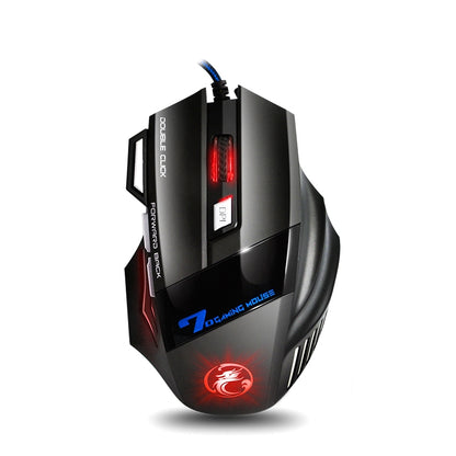 IMICE X7 2400 DPI 7-Key Wired Gaming Mouse with Colorful Breathing Light, Cable Length: 1.8m, Skin Black E-commerce Version, Sunset Yellow E-commerce Version, Skin Black Color Box Version, Sunset Yellow Color Box Version