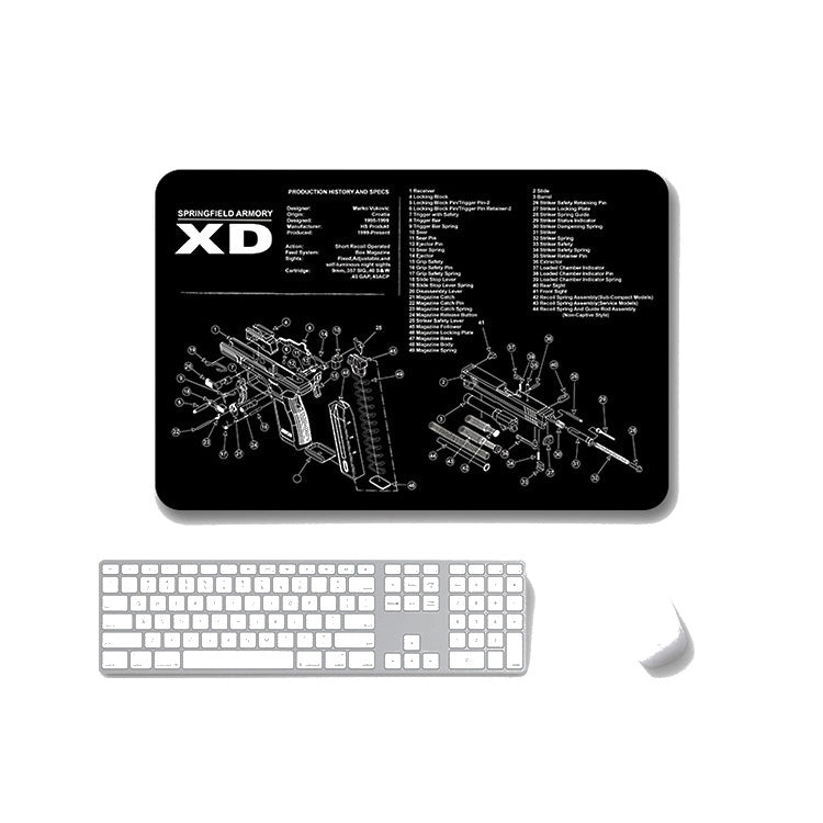 2 PCS Heat Transfer Non-Slip Single-Sided Office Gaming Mouse Pad, 4mm, 5mm