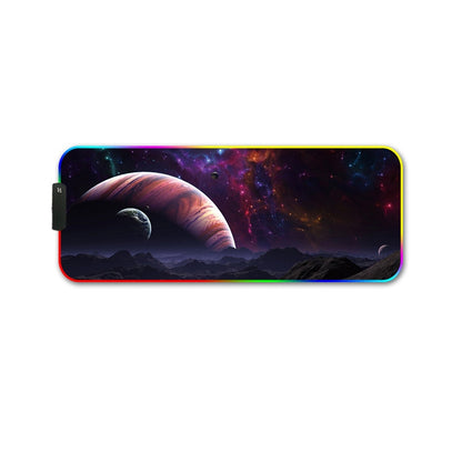 F-01 Rubber Thermal Transfer RGB Luminous Non-Slip Mouse Pad