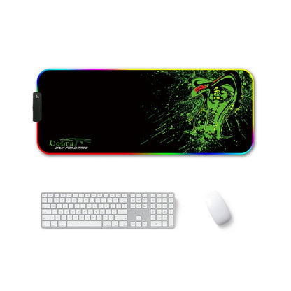 F-01 Rubber Thermal Transfer RGB Luminous Non-Slip Mouse Pad