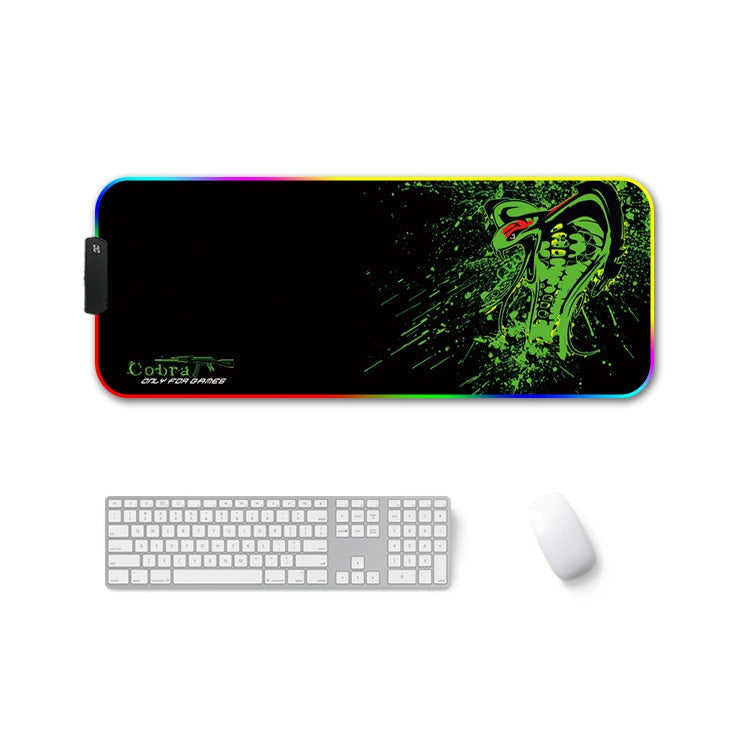 F-01 Rubber Thermal Transfer RGB Luminous Non-Slip Mouse Pad