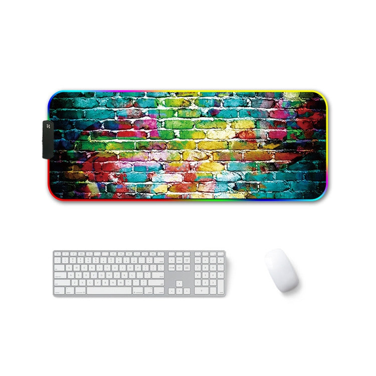 F-01 Rubber Thermal Transfer RGB Luminous Non-Slip Mouse Pad