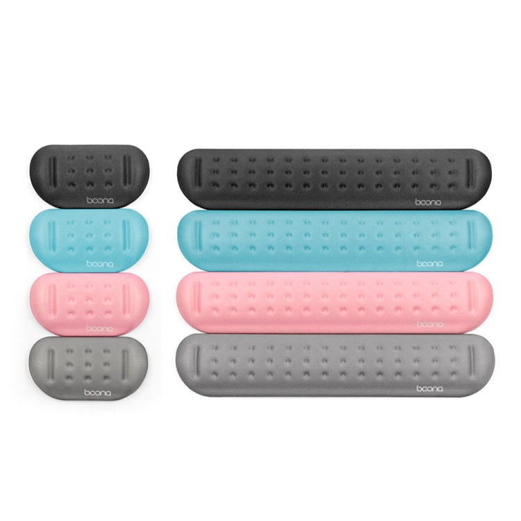 Baona Silicone Memory Cotton Wrist Pad Massage Hole Keyboard Mouse Pad, Style:, Mouse Pad (Blue), Mouse Pad (Gray), Mouse Pad (Black), Mouse Pad (Pink), Medium Keyboard Rest (Blue), Medium Keyboard Rest (Gray), Medium Keyboard Rest (Black)�������������...