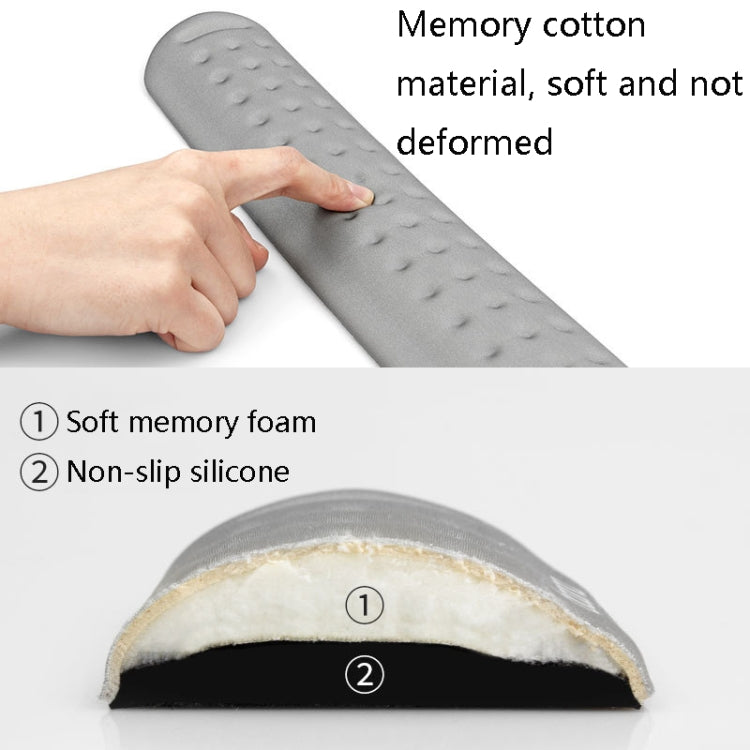 Baona Silicone Memory Cotton Wrist Pad Massage Hole Keyboard Mouse Pad, Style:, Mouse Pad (Blue), Mouse Pad (Gray), Mouse Pad (Black), Mouse Pad (Pink), Medium Keyboard Rest (Blue), Medium Keyboard Rest (Gray), Medium Keyboard Rest (Black)�������������...