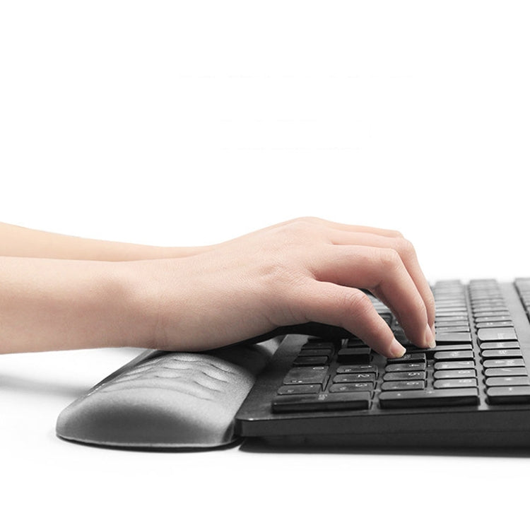 Baona Silicone Memory Cotton Wrist Pad Massage Hole Keyboard Mouse Pad, Style:, Mouse Pad (Blue), Mouse Pad (Gray), Mouse Pad (Black), Mouse Pad (Pink), Medium Keyboard Rest (Blue), Medium Keyboard Rest (Gray), Medium Keyboard Rest (Black)�������������...