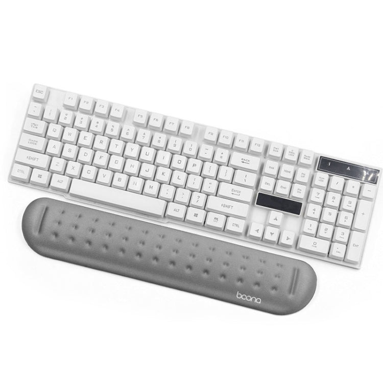 Baona Silicone Memory Cotton Wrist Pad Massage Hole Keyboard Mouse Pad, Style:, Mouse Pad (Blue), Mouse Pad (Gray), Mouse Pad (Black), Mouse Pad (Pink), Medium Keyboard Rest (Blue), Medium Keyboard Rest (Gray), Medium Keyboard Rest (Black)�������������...