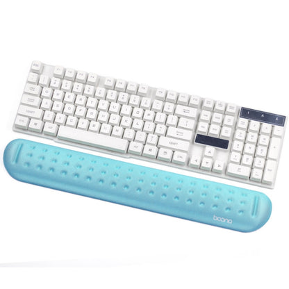 Baona Silicone Memory Cotton Wrist Pad Massage Hole Keyboard Mouse Pad, Style:, Mouse Pad (Blue), Mouse Pad (Gray), Mouse Pad (Black), Mouse Pad (Pink), Medium Keyboard Rest (Blue), Medium Keyboard Rest (Gray), Medium Keyboard Rest (Black)�������������...