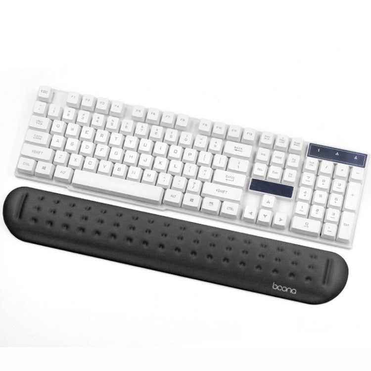 Baona Silicone Memory Cotton Wrist Pad Massage Hole Keyboard Mouse Pad, Style:, Mouse Pad (Blue), Mouse Pad (Gray), Mouse Pad (Black), Mouse Pad (Pink), Medium Keyboard Rest (Blue), Medium Keyboard Rest (Gray), Medium Keyboard Rest (Black)�������������...