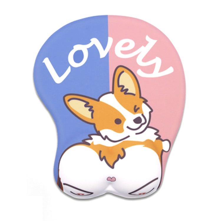 Silicone Hand Rest Thickened Wrist Mouse Pad, RJ-011 Cat Star, RJ-012 Big Face, RJ-013 Love Kiki, RJ-014 Blessing Full