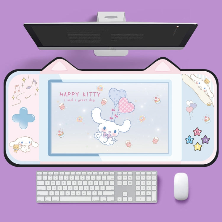 Cute Cat Ear Computer Keyboard Desk Pad Mouse Pad, 400 x 800 x 2mm, 400 x 800 x 3mm